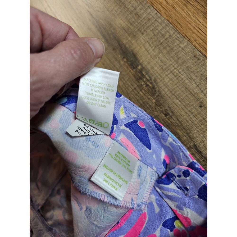 Lilly Pulitzer Kelly Ankle Pants Women's Size 4 Bright Tropical Print Beach Vaca - Picture 3 of 6